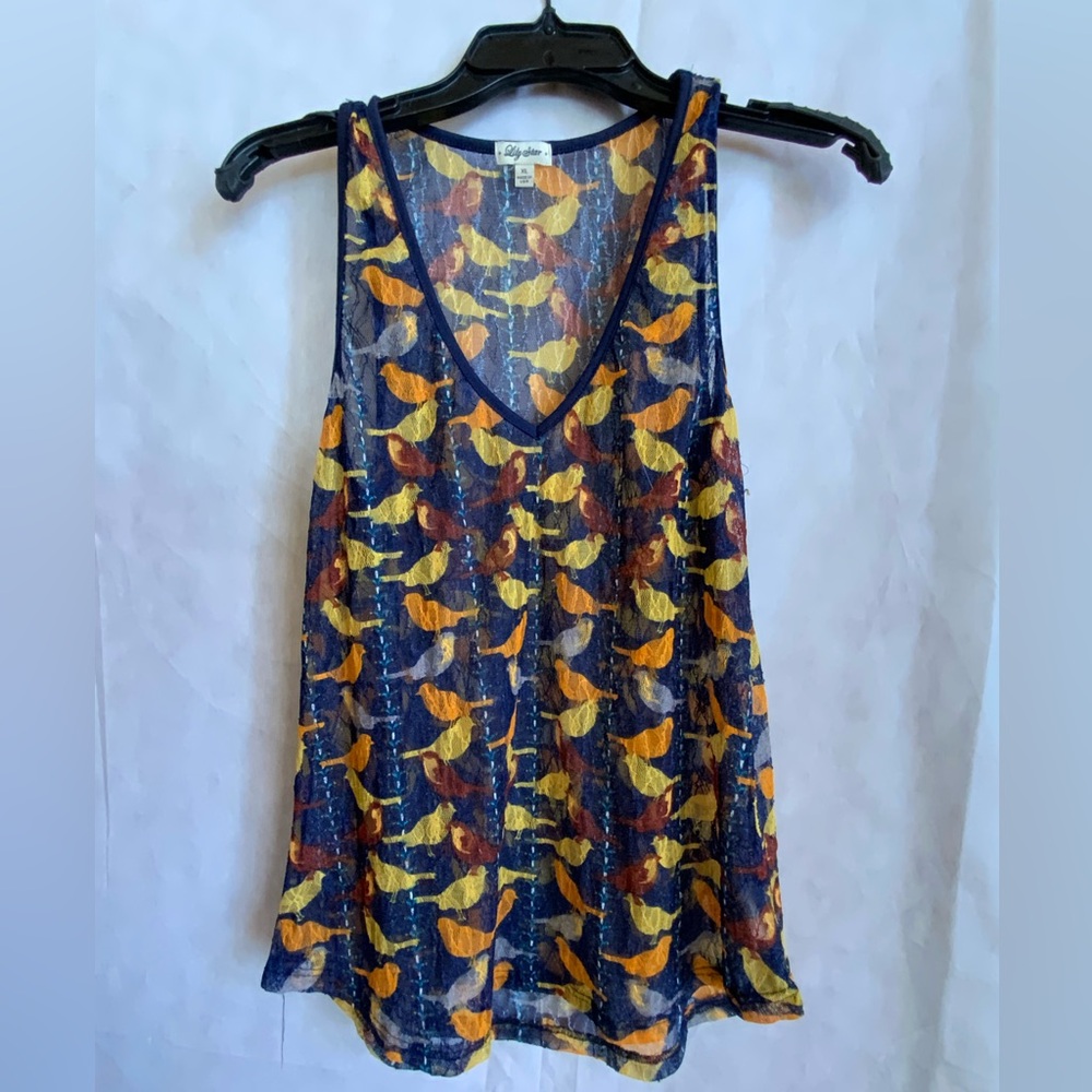 Lily Star from Target Multicolor bird Patterned Tank Top